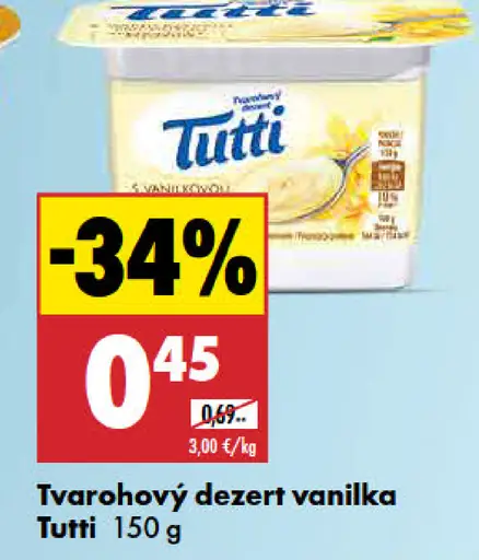 Tutti Tvarohový dezert vanilka