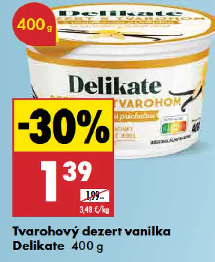 Delikate Tvarohový dezert vanilka