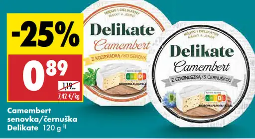 Delikate Camembert senovka