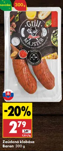 Baron grilovacia klobása