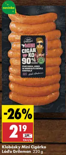 Láďa Grileman klobásky Mini Cigárko