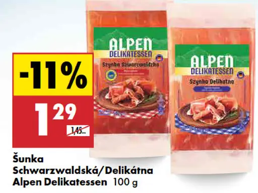 Alpen Delikatessen schwarzwaldská šunka