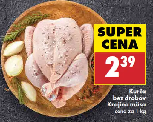Kurča bez drobov Krajina mäsa