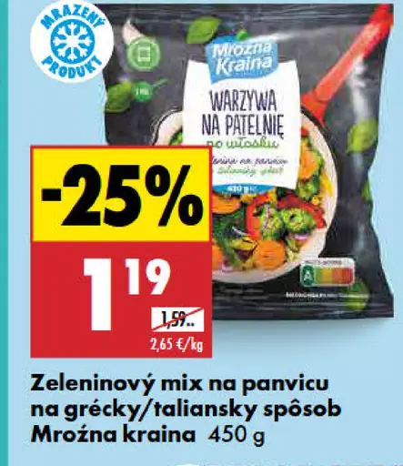 Mroźna Kraina Zeleninový mix na panvicu na grécky/taliansky spôsob