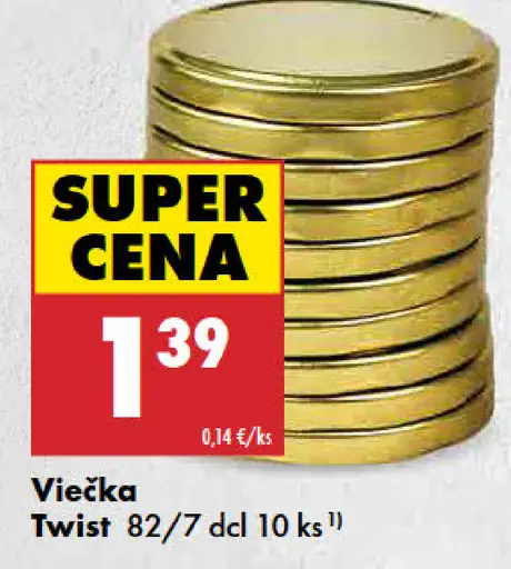 Twist viečka na zaváranie 82/7 dcl