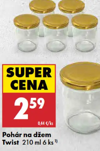 Twist pohár na džem