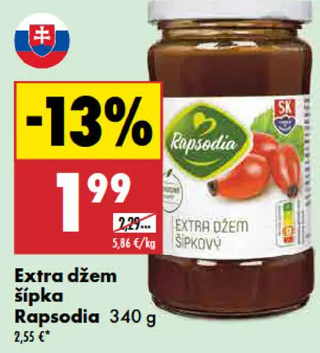 Rapsodia Extra džem šípkový