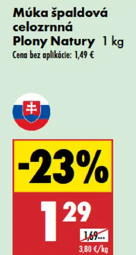 Plony Natury Múka špáldová celozrnná