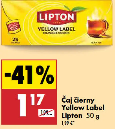 Liptont Yellow Label čierny čaj