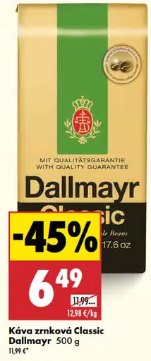 Dallmayr Classic Káva zrnková