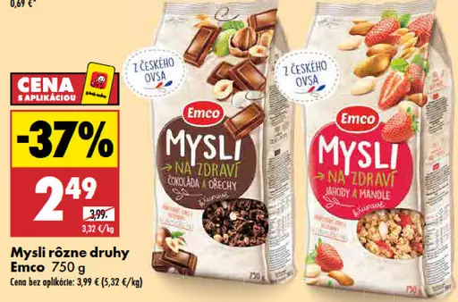 Emco mysli čokoláda a orechy