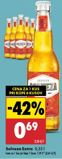 Solveza Extra pivo