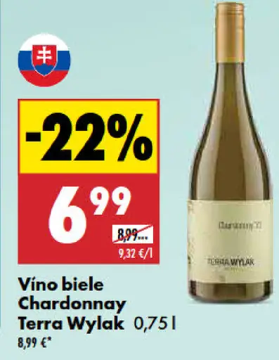 Terra Wylak Chardonnay víno biele