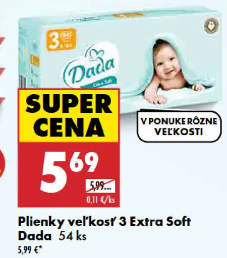 Dada plienky veľkosť 3 Extra Soft