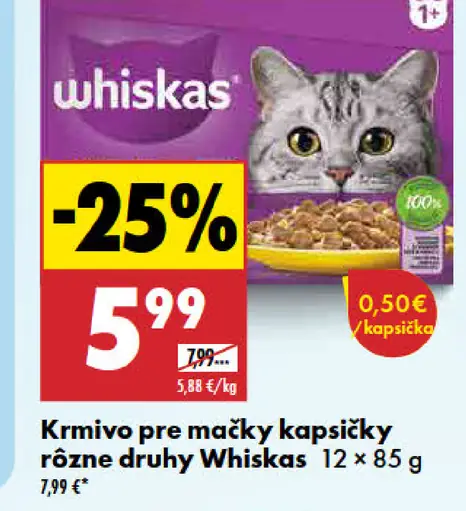 Whiskas kapsičky krmivo pre mačky