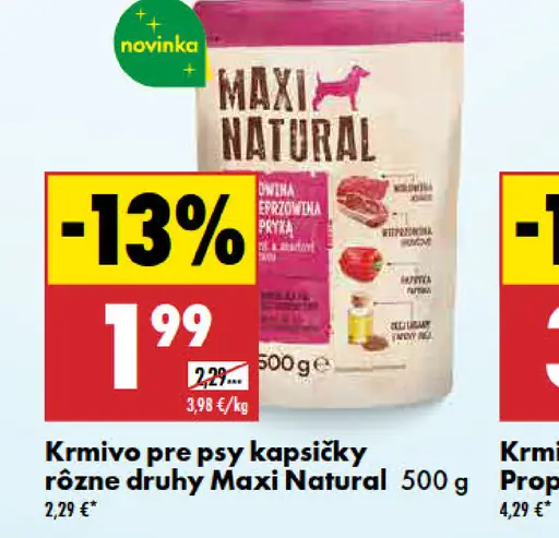 Maxi Natural krmivo pre psy v konzerve rôzne druhy