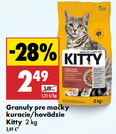 Kitty granuly pre mačky kuracie/hovädzie