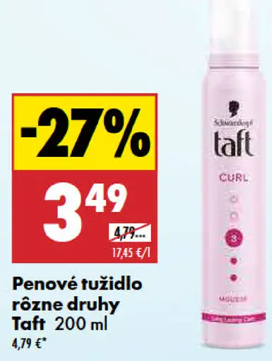 Taft penové tužidlo
