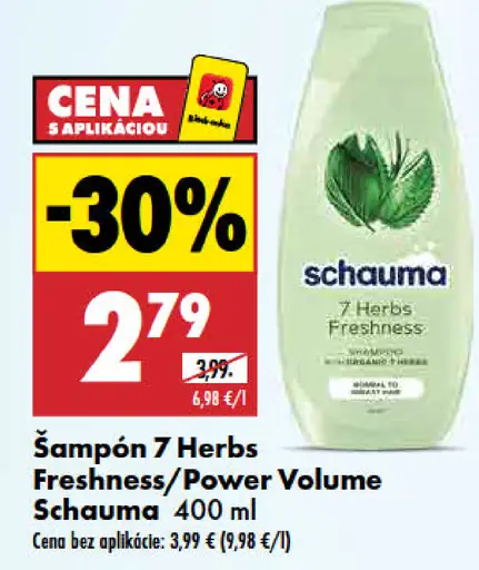 Schauma Šampón 7 Herbs Freshness/Power Volume