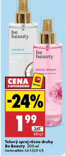 Be Beauty Telový sprej rôzne druhy