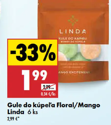 Linda gule do kúpeľa Floral/Mango