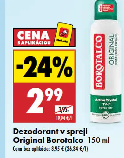 Borotalco Dezodorant v spreji Original