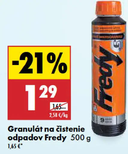 Frezy granulát na čistenie odpadov