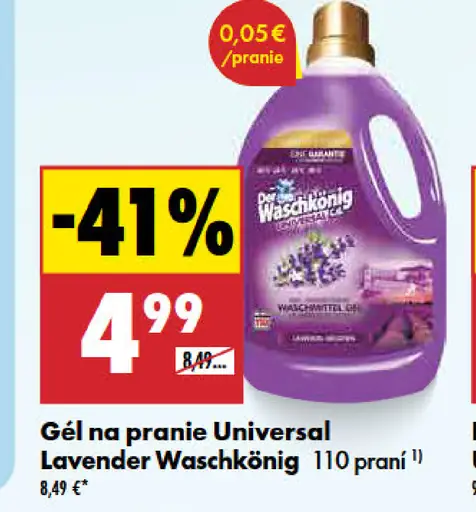 Waschkönig Universal Lavender gél na pranie