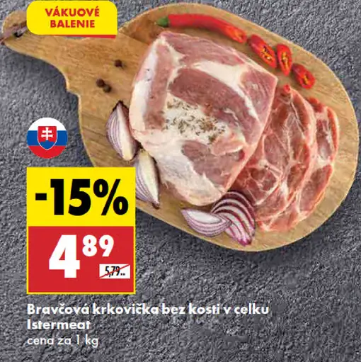 Istermeat bravčová krkovička bez kosti vcelku