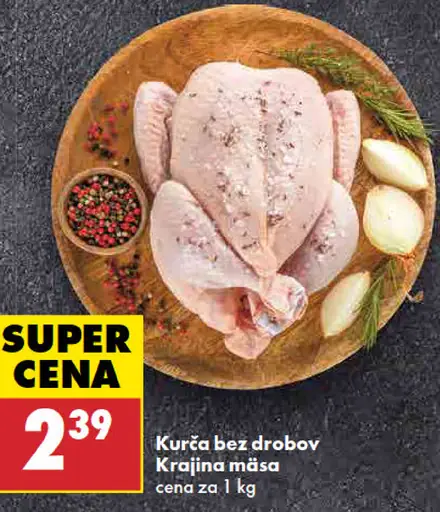 Kurča bez drobov Krajina mäsa