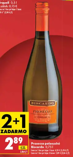 Biscardo Prosecco polosuché šumivé víno