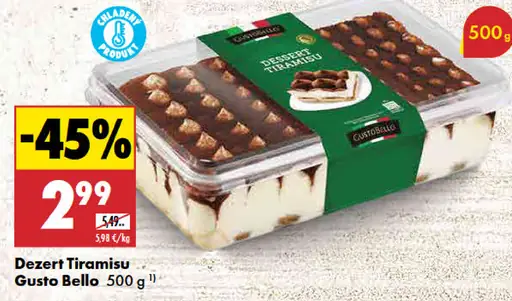 Gusto Bello dezert tiramisu