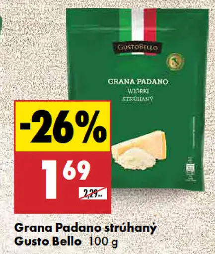 Gusto Bello Grana Padano strúhaný