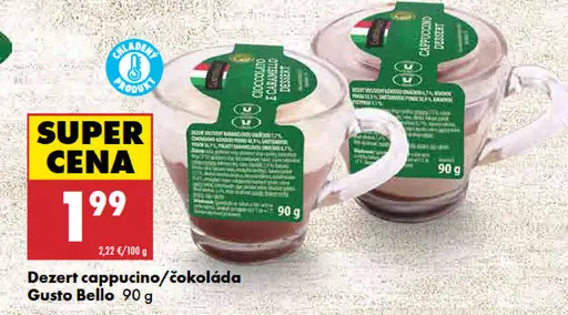 Gusto Bello dezert cappuccino/čokoláda