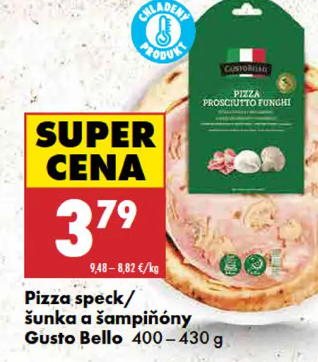 Gusto Bello Pizza šunka a šampiňóny