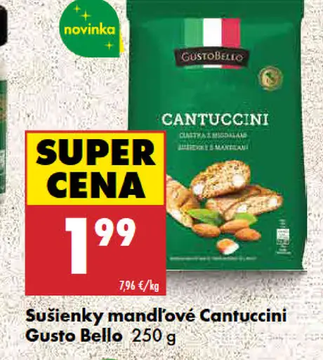 Gusto Bello sušienky mandľové Cantuccini