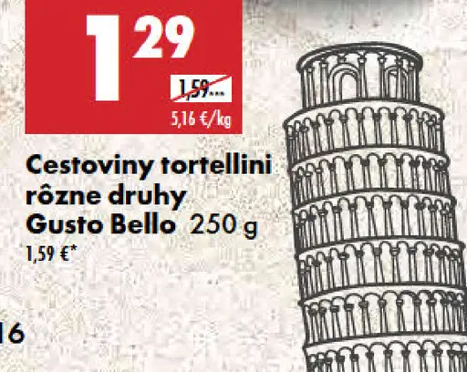 Gusto Bello Cestoviny tortellini rôzne druhy