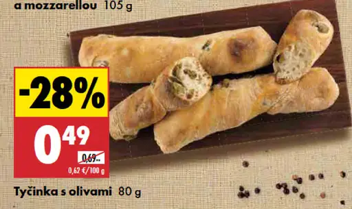Tyčinka s olivami