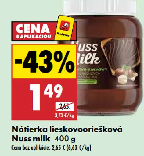 Nuss Milk Nátierka lieskovooriešková