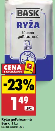 Bask Ryža lúpaná guľatozrnná