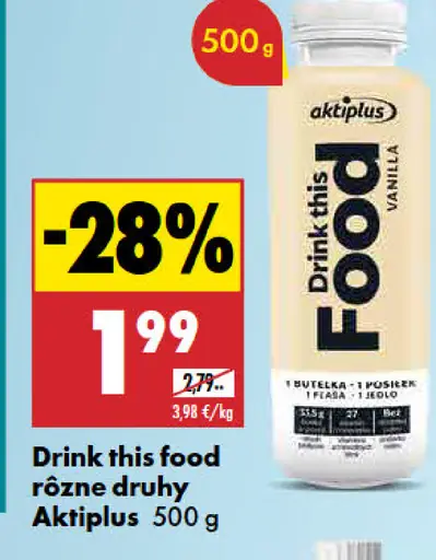 Aktiplus Drink this Food rôzne druhy