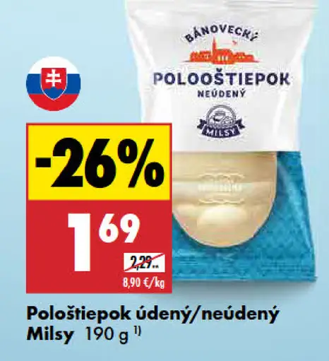 Milsy Pološtiepok údený / neúdený