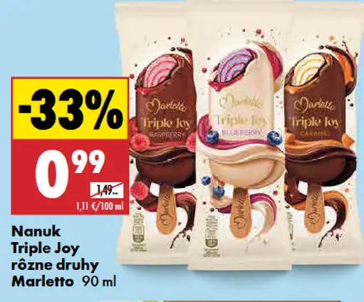 Marletto Nanuk Triple Joy rôzne druhy