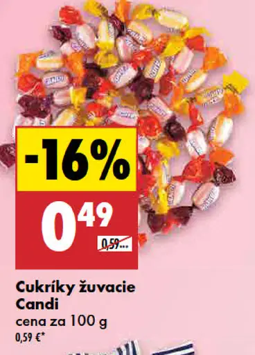 Candi cukríky žuvacie