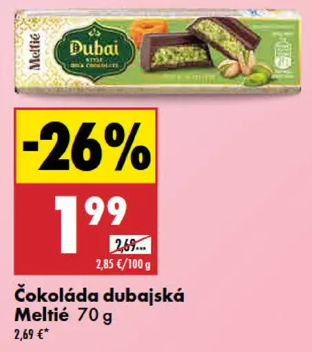 Meltie čokoláda dubajská