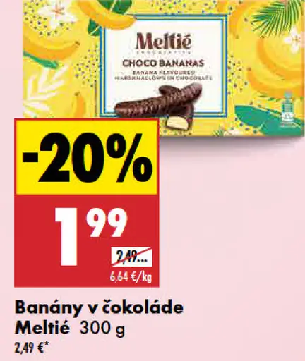 Meltíe banány v čokoláde