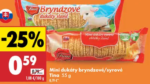 Tina Mini dukáty bryndzové/syrové