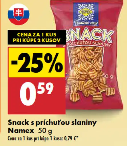 Namex Snack s príchuťou slaniny
