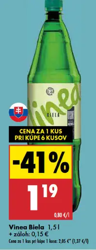 Vinea biela nealkoholický nápoj