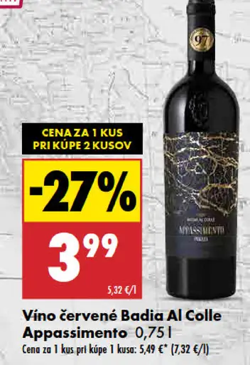 Badia Al Colle Appassimento víno červené